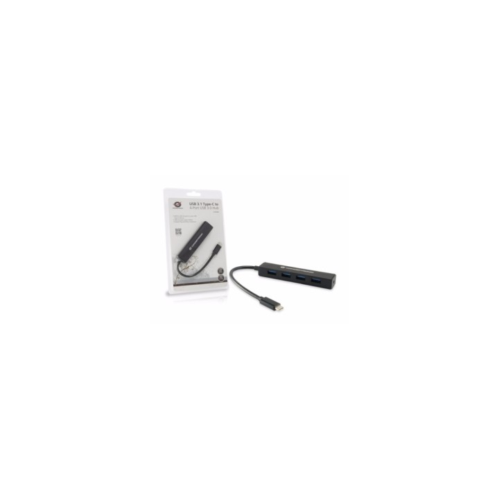 HUB USB C M CONCEPTRONIC 4P NEGRO CTC4USB3