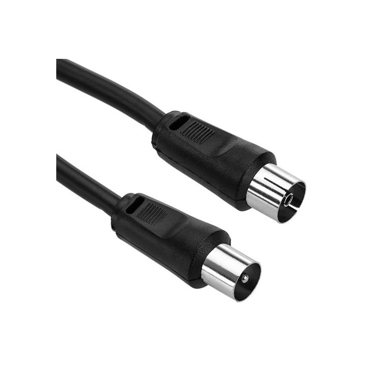 Genérico Cable prolongador de antena de TV 1.5 m negro