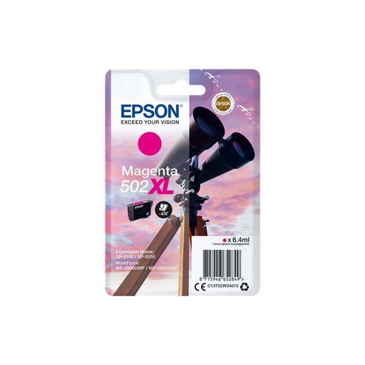 TINTA EPSON C13T02W34010 T02W3 MAGENTA 502XL