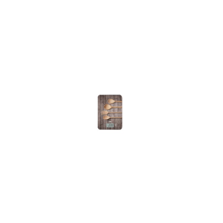 BÍSCULA DE COCINA LAICA MADERA CUCHARAS PESA EN G/ML PANTALLA TÍCTIL HASTA 10KG PRECISIÍ“N 1G KS5010