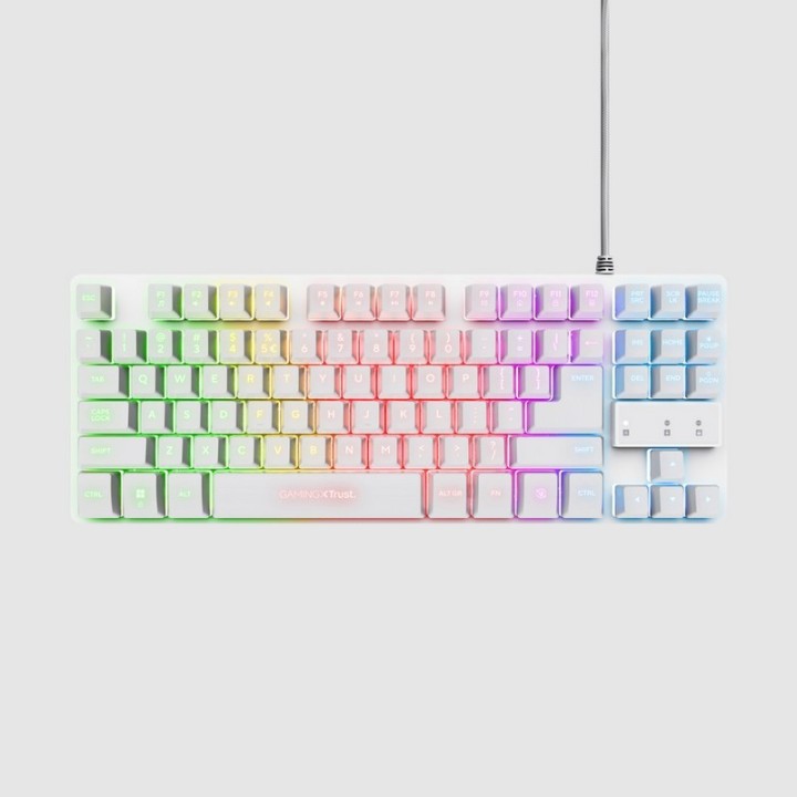 TECLADO + RATON TRUST GXT 798W GAMING RGB USB WHITE