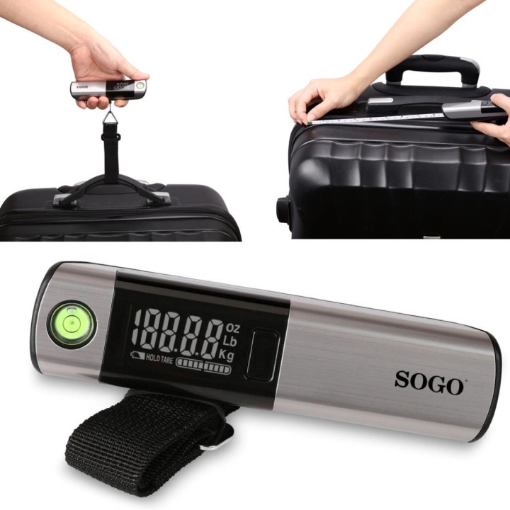 Sogo Báscula de Viaje para Maletas con Cinta Métrica (BAM-SS-380)