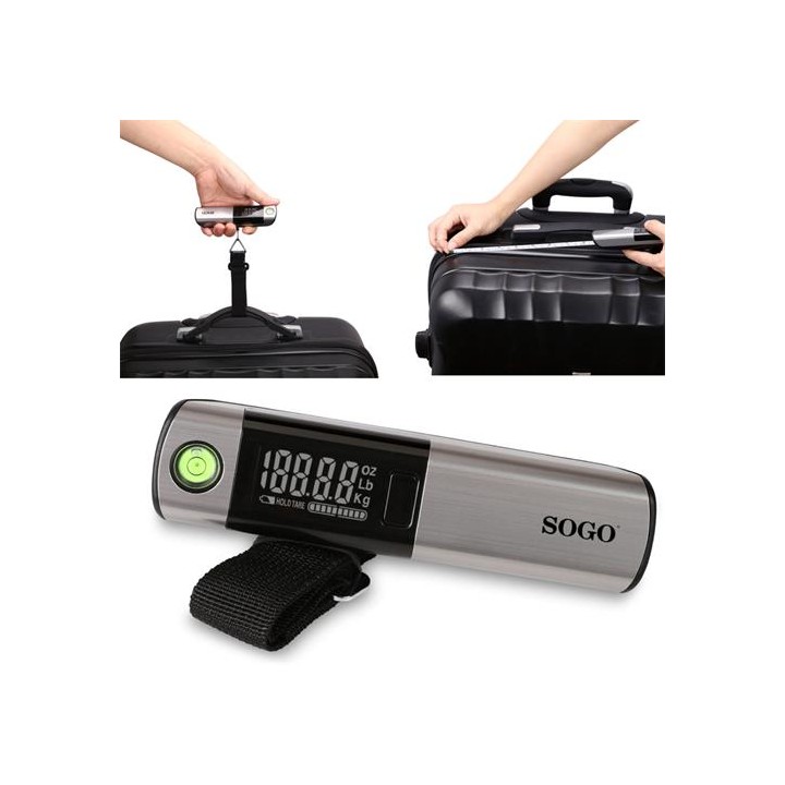 Sogo Báscula de Viaje para Maletas con Cinta Métrica (BAM-SS-380)