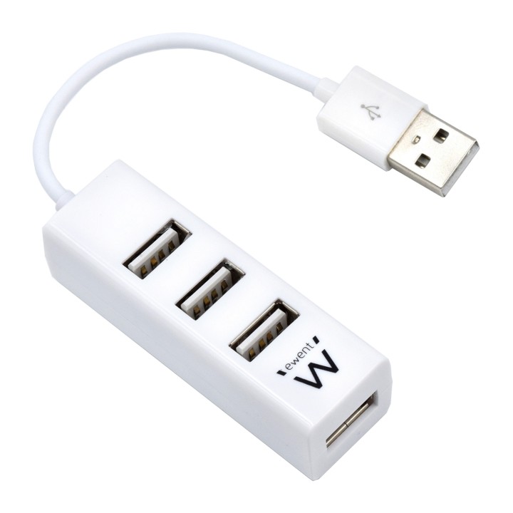 MINI-HUB USB 4 PUERTOS BLANCO