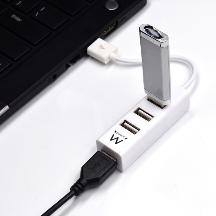 MINI-HUB USB 4 PUERTOS BLANCO