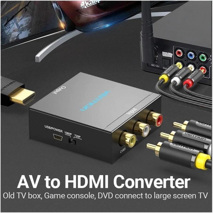 CONVERSOR VENTION RCA/H - HDMI/H MINIUSB/H BLACK