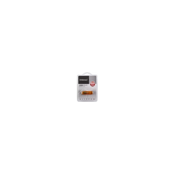 MEMORIA USB 2.0 INTENSO RAINBOW LINE NARANJA 64 GB 3502490