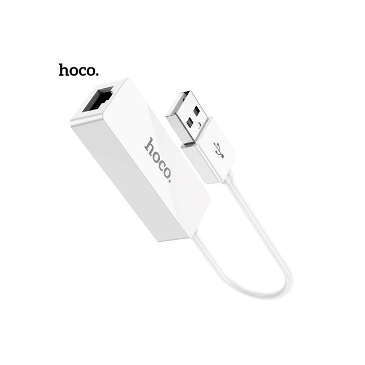 Hoco UA22 Adaptador de USB a Ethernet 100 Mbps Blanco