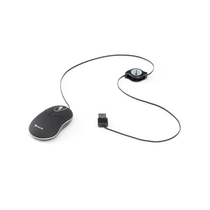 RATON NGS SINBLACK USB OPTICO RETRACTIL BLACK