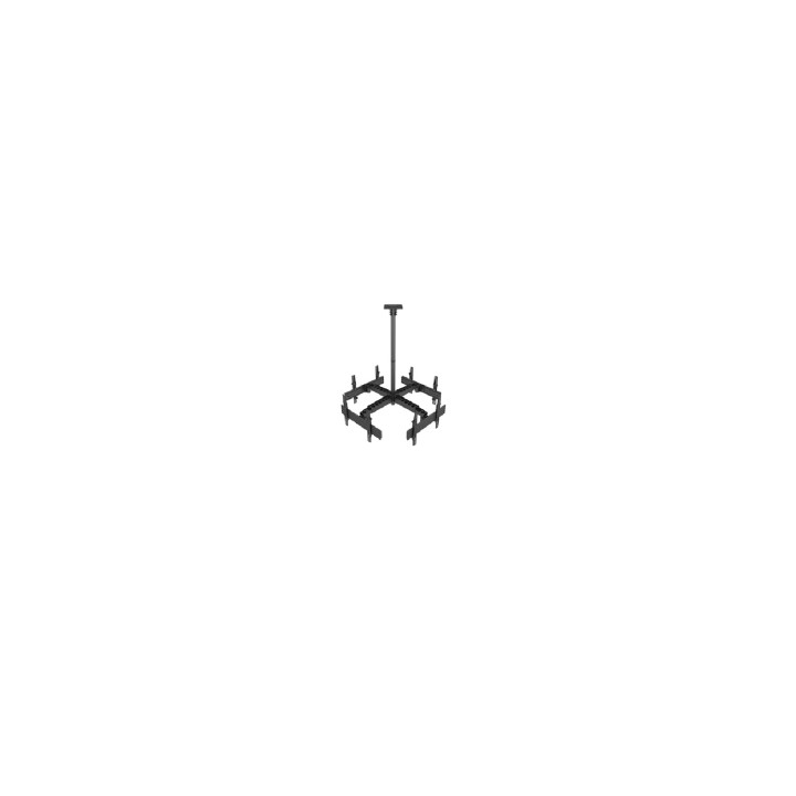 SOPORTE EQUIP 4 PANTALLAS 32P - 55P TECHO INCLINABLE NEGRO 650372