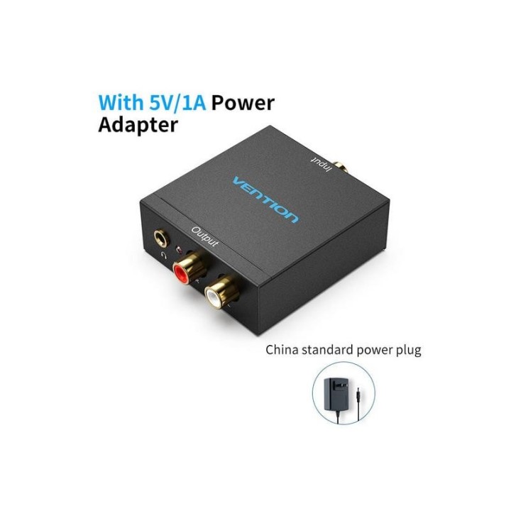 CONVERSOR AUDIO VENTION TOSLINK Y RCA A 2X RCA