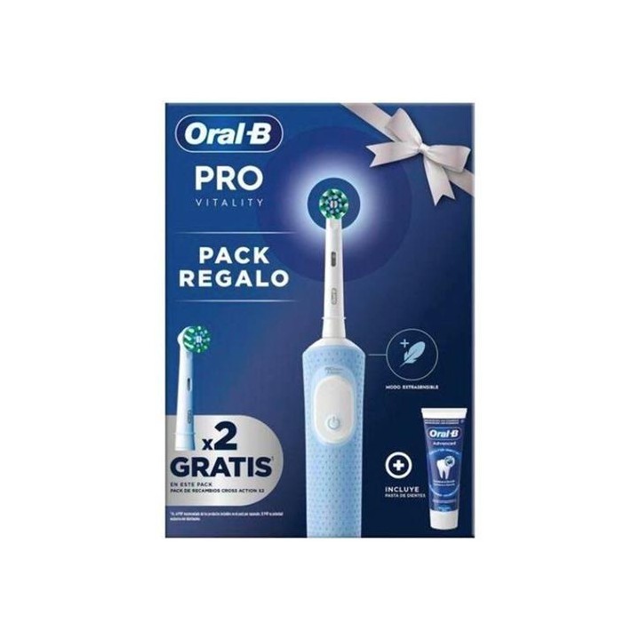 Braun Oral-B Vitality Pro Cepillo Eléctrico +2 Cabezales+ Dentrífico Azul (D103.413.3/2RF+DENT.)