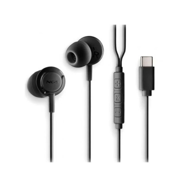 AURICULARES + MICROFONO NGS CROSS STEP IN EAR USB-C BLACK