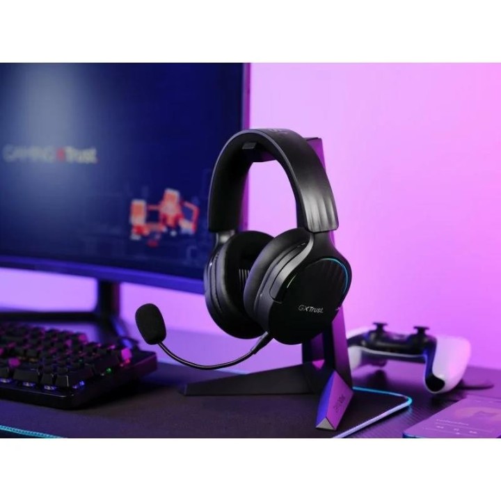 AURICULARES + MICROFONO TRUST GAMING RGB GXT 491 FAYZO HEADSET WIRELESS
