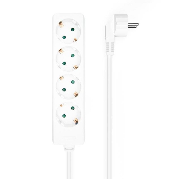 REGLETA AISENS 4 SCHUKOS PROTECCION 1,4M WHITE