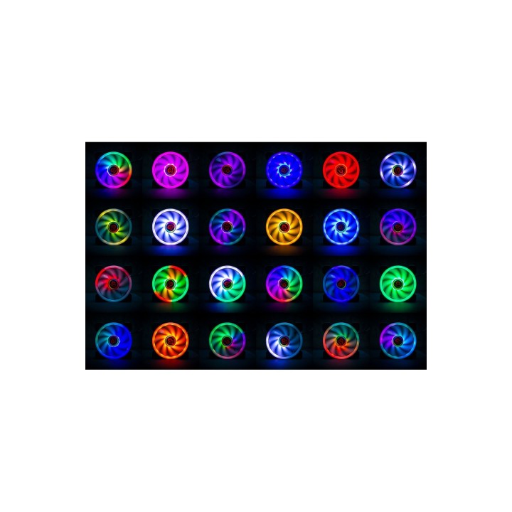 VENTILADOR CAJA RGB IRIS SPECTRUM 16 LED 12 CM RETAIL TAL-FAN05IRISRGB