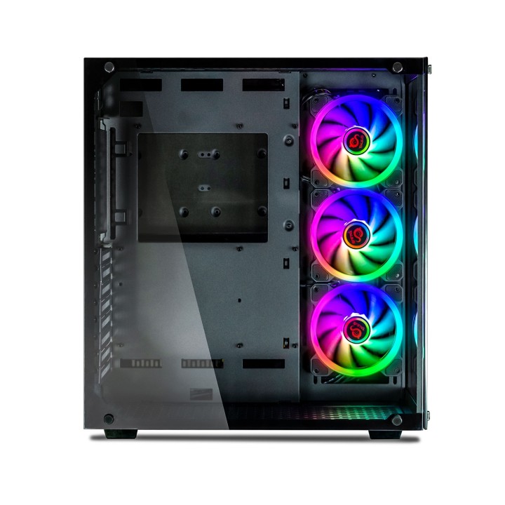 Talius caja Atx gaming Cronos RGB cristal templado USB 3.0