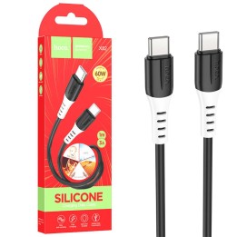 Cable USB-C a USB-C 1 metro 60w Hoco X82 Silicona Negro