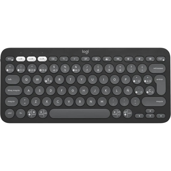 TECLADO LOGITECH PEBBLE KEYS 2 K380S TKL WIRELESS BLACK