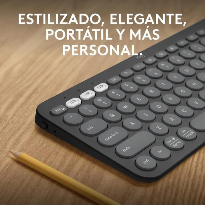 TECLADO LOGITECH PEBBLE KEYS 2 K380S TKL WIRELESS BLACK