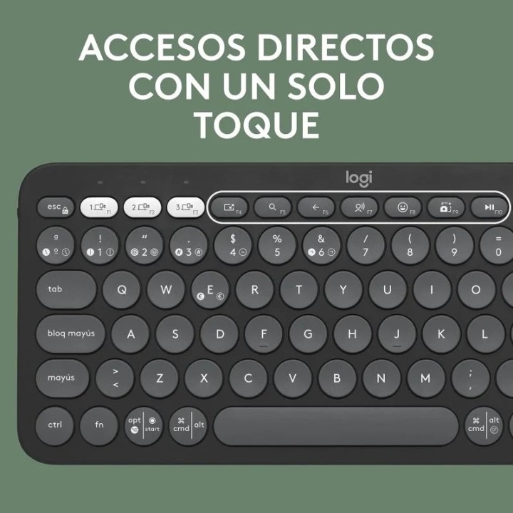 TECLADO LOGITECH PEBBLE KEYS 2 K380S TKL WIRELESS BLACK