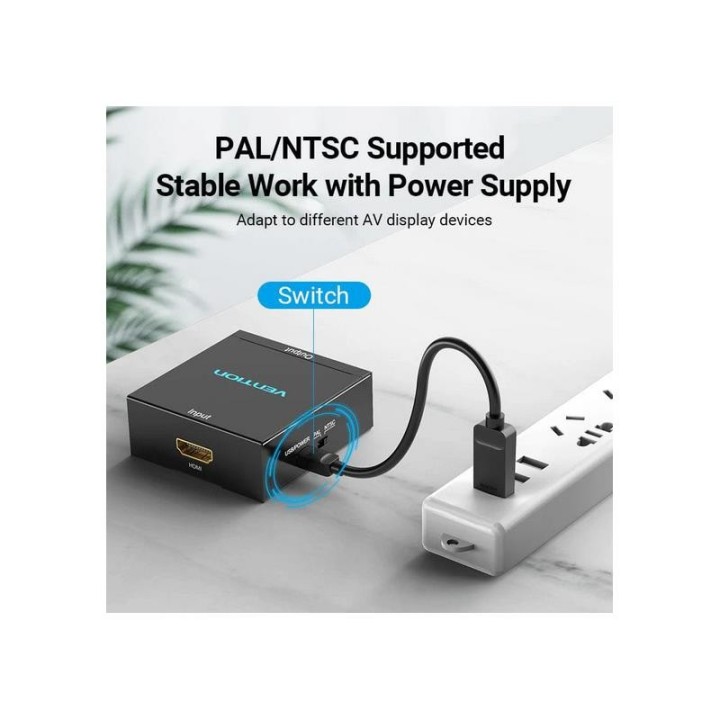 CONVERSOR VENTION HDMI/H - RCA/H MINIUSB/H BLACK