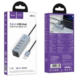 Adaptador USB Hoco HB1A Hub USB a 3x USB 2.0