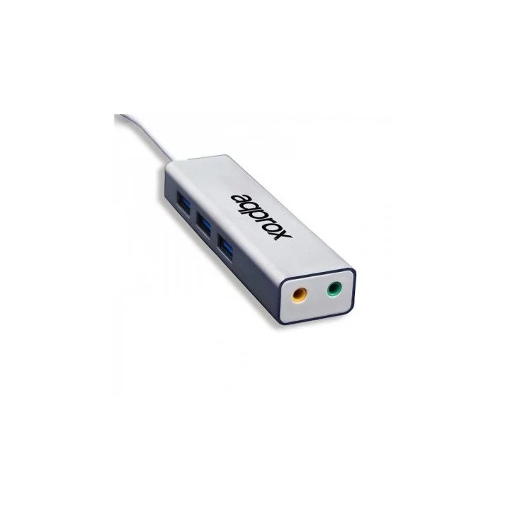 TARJETA DE SONIDO USB APPROX 5.1 + HUB USB 3.0