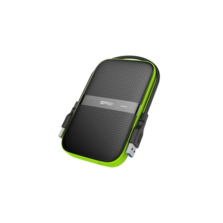DISCO 2.5 SP HD A60 EXTERNO 1TB USB RESISTENTE AGUA NEGRO VERDE SP010TBPHDA60S3K