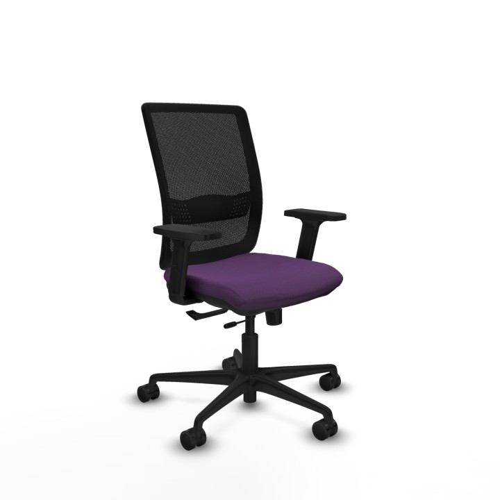 Piqueras y Crespo Haches traslack malla negra bali morado brazos 2D base nailon ruedas 65mm nailon