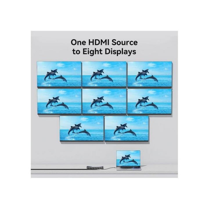 SPLITTER VENTION HDMI 2.0 4K 1X8 BLACK