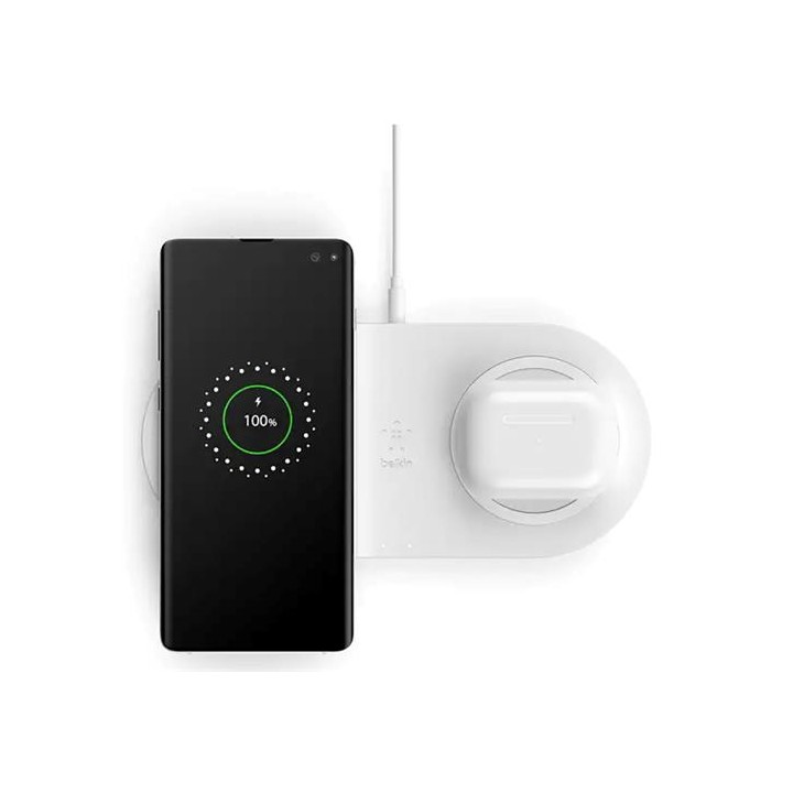 Belkin Base de Carga Inalámbrica 10W Doble Blanco (WIZ002VFWH)