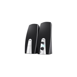 Trust 24660 conjunto de altavoces 5 W Negro, Metálico 2.0 canales