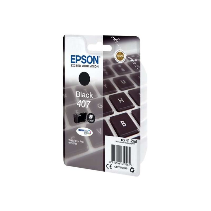 TINTA EPSON C13T07U140 L T07U1 BLACK WF-4745DTWF 407L