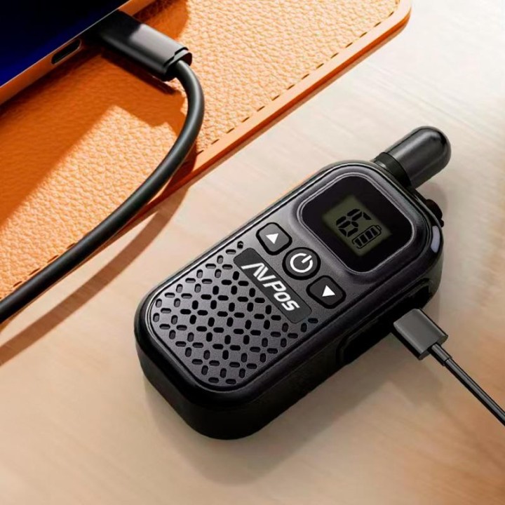 WALKIE TALKIE AVPOS COMM X25 + CABLE USB C 1YR GARANTIA