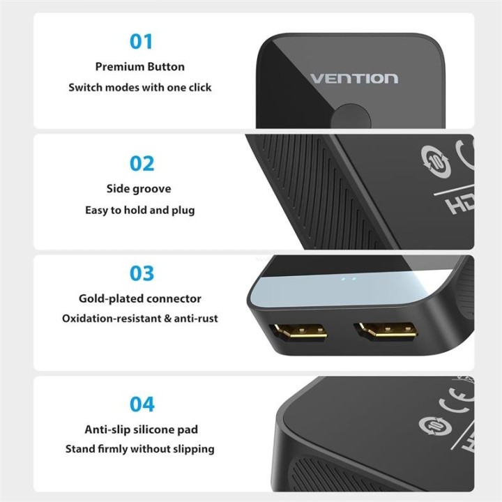 SWITCH/SPLITTER VENTION HDMI/H - X2 HDMI/H BIDIRECCIONAL