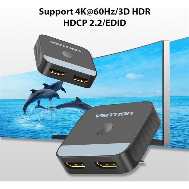SWITCH/SPLITTER VENTION HDMI/H - X2 HDMI/H BIDIRECCIONAL