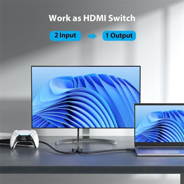 SWITCH/SPLITTER VENTION HDMI/H - X2 HDMI/H BIDIRECCIONAL