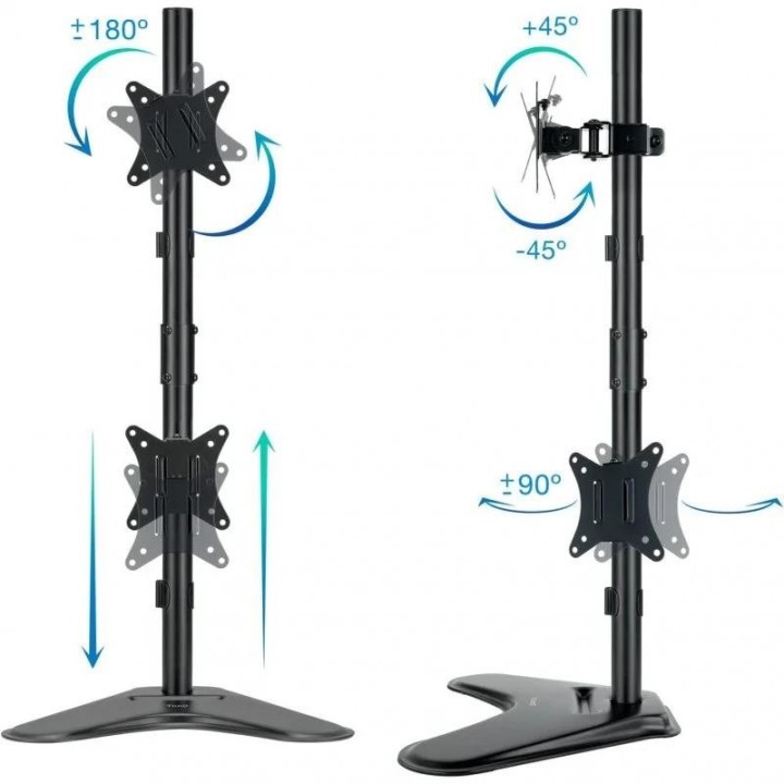 SOPORTE DE SOBREMESA MONITOR TOOQ 17-32 9KG 2 BRAZOS VERTICAL GIRA/INCLI