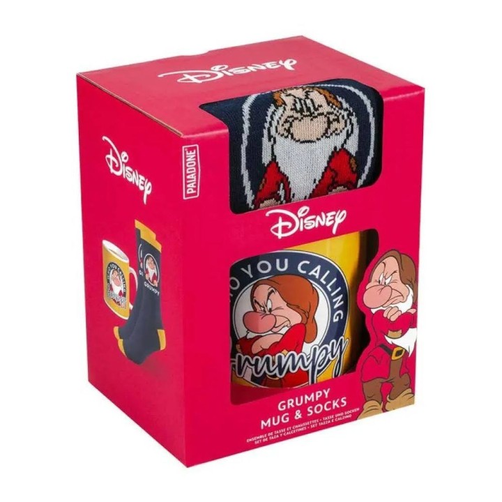 Set taza y calcetines Gruñon Blancanieves y los siete enanitos