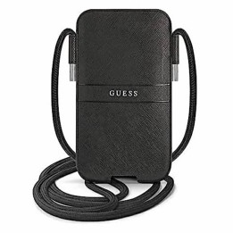 Guess Torebka GUPHLPSASBBK 6.7" Negro Saffiano Strap