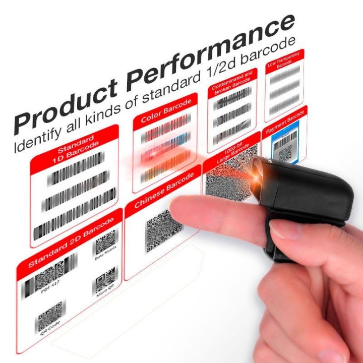 LECTOR AVPOS CODIGOS 1D + 2D + QR BT02 PORTATIL FINGER BLUETOOTH