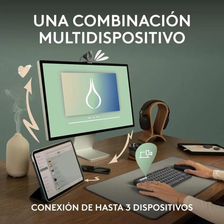 TECLADO + RATON LOGITECH PEBBLE 2 WIRELESS BLACK