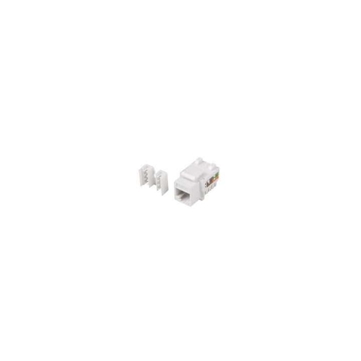CONECTOR LANBERG KEYSTONE RJ45 HEMBRA EXTERNO LSA INTERNO UTP CAT 6 90Âº PARA CABLES 22 26AWG KSU6-1090