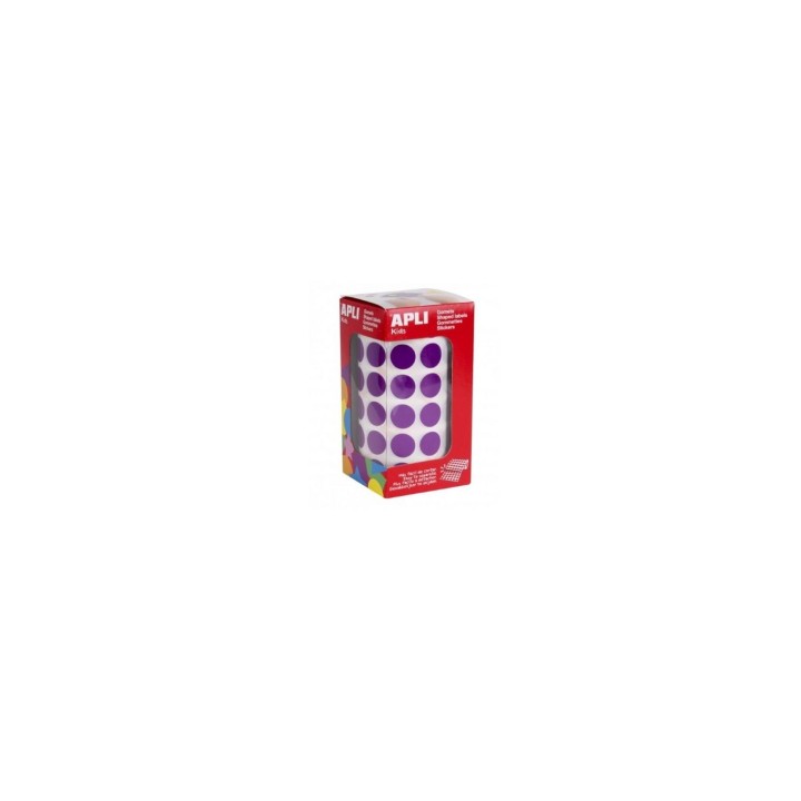 GOMETS CIRCULARES ADHESIVO PERMANENTE EN ESTUCHE APLI 2832 UNIDADES LILA 11485