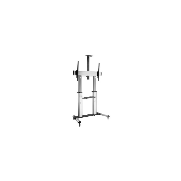 SOPORTE EQUIP PANTALLA 60P - 100P RUEDAS PLATA 650605