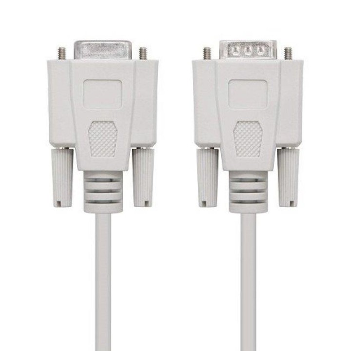 CABLE SERIE NANOCABLE RS232 DB9/M - DB9/H 3M WHITE