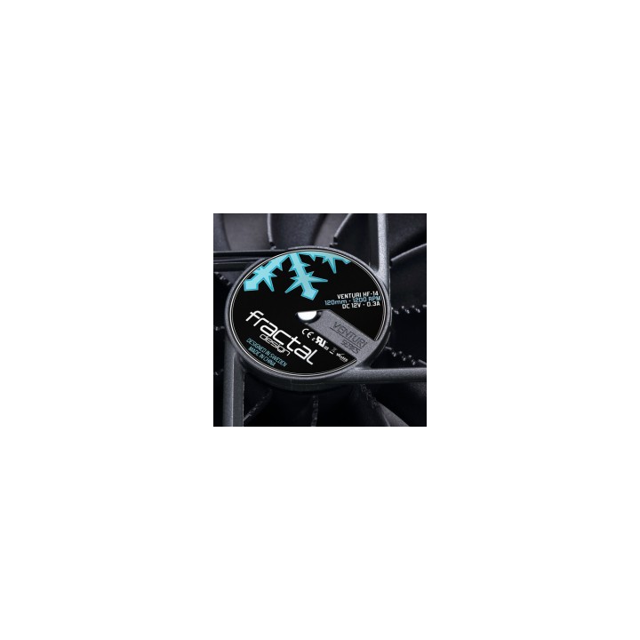 VENTILADOR FRACTAL CAJA VENTURI HF-14 14X14 NEGRO GRIS FD-FAN-VENT-HF14-BK