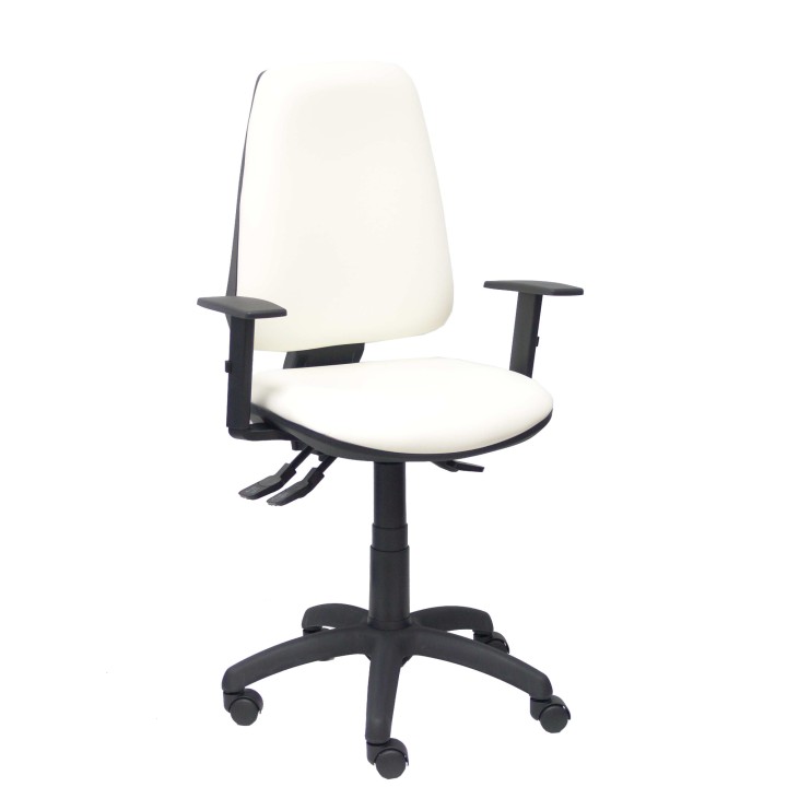 SILLA ELCHE S BALI SINCRO BRAZOS REGULABLES SIMILPIEL BLANCO 14SSPBLB10