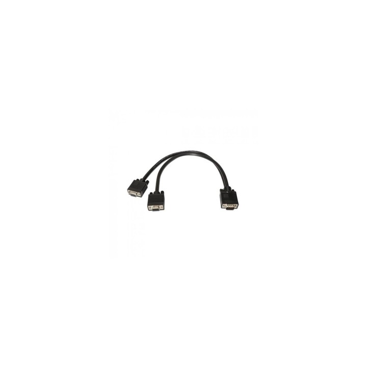 ADAPTADOR VIDEO 2 VGA M A B15 H AISENS 45CM NEGRO A113-0081